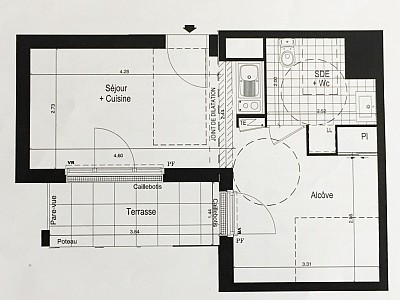 APPARTEMENT T1 A LOUER - ROISSY EN BRIE - 29.95 m2 - 745€ charges comprises par mois
